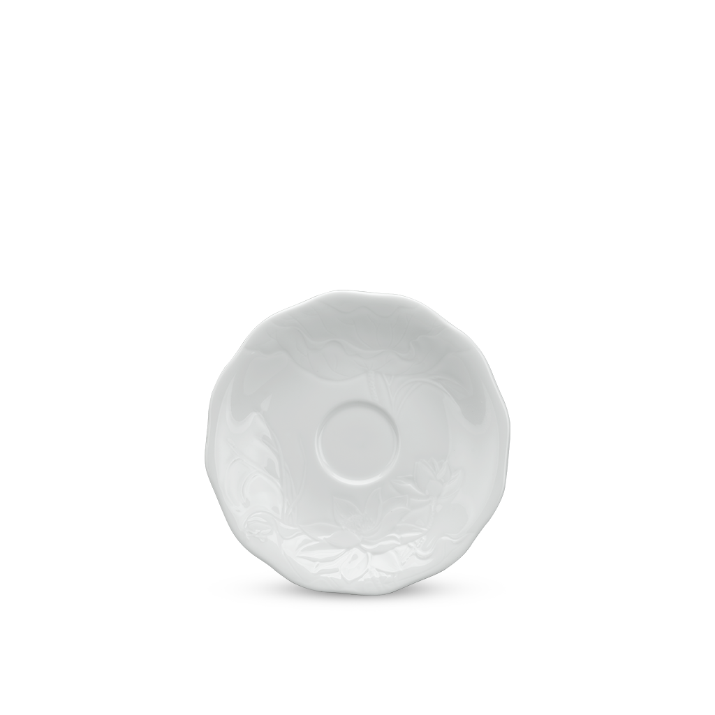 Dĩa lót tách - Sen - Trắng