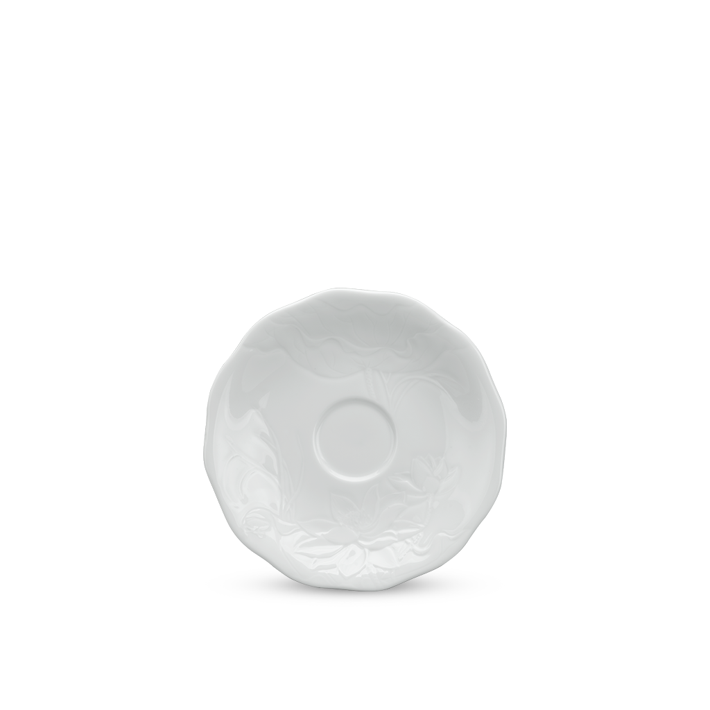 Dĩa lót tách - Sen - Trắng