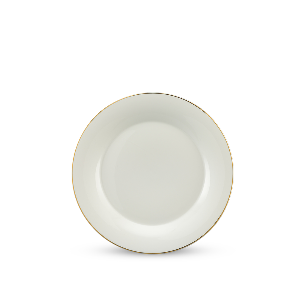 Dĩa tròn - Tulip Ngà - Chỉ Vàng