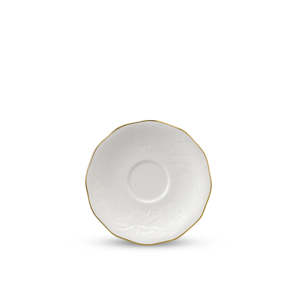 Dĩa Lót Chén Sen IFP Chỉ Vàng