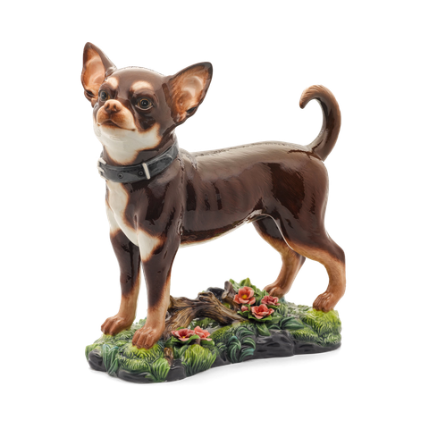  [GT] Chó Chi Hua Hua 28.5 cm - Tượng - Nâu 