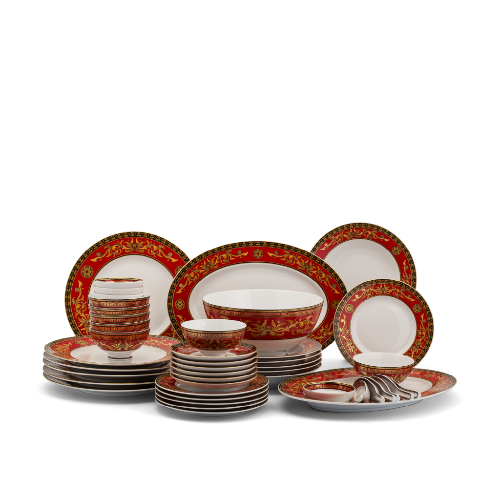 Bộ đồ ăn 6 người Âu-Á 44 sản phẩm - Hoàng Cung - Quốc Sắc