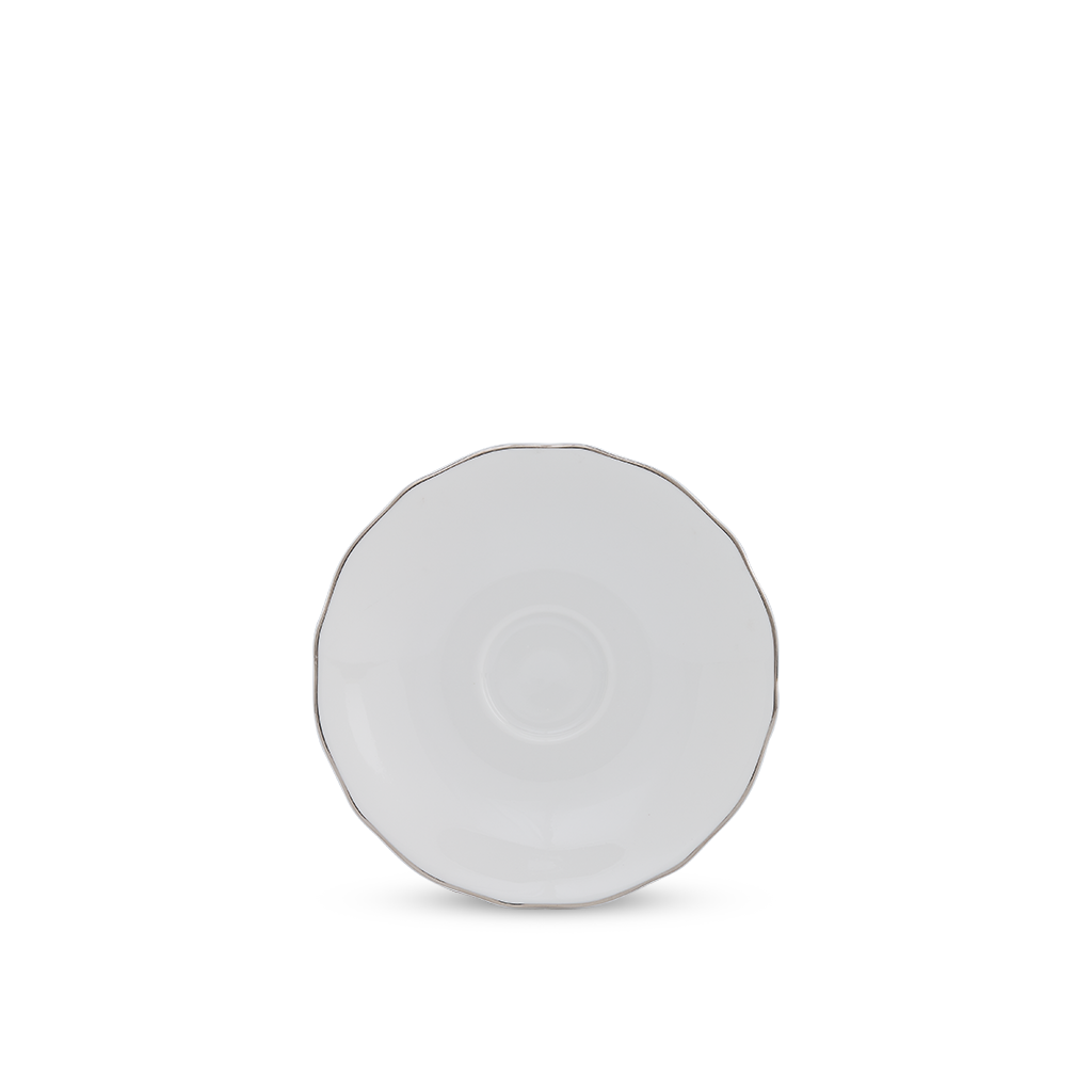 Dĩa lót tách - Mẫu đơn IFP - Chỉ Bạch Kim