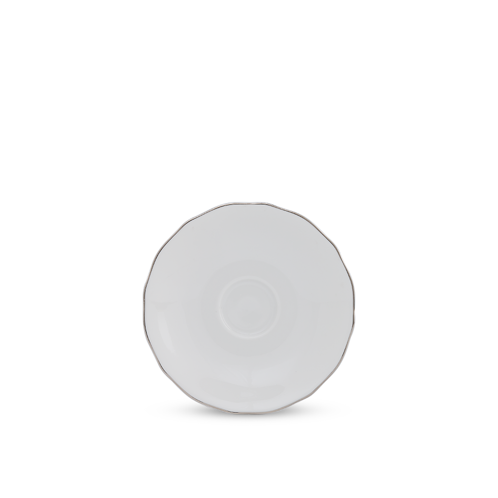 Dĩa lót tách - Mẫu đơn IFP - Chỉ Bạch Kim