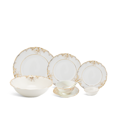  Bộ đồ ăn 30 sản phẩm - Đài Các IFP - Trang trí hoa 