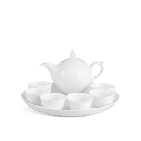  Bộ trà 0.3 L - Sen - Trắng 