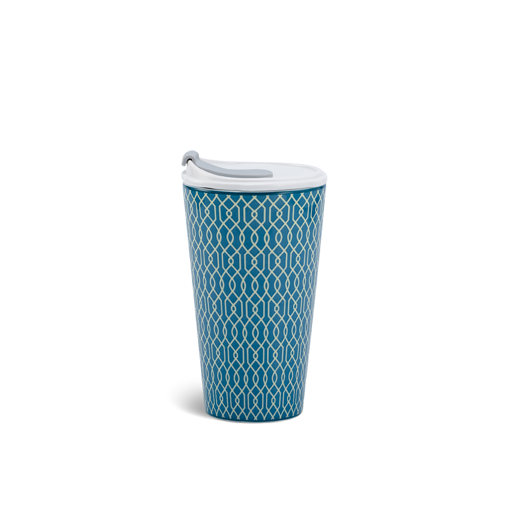 Ly sứ dưỡng sinh 0.48 L (K1) + nắp ống hút - Dưỡng Sinh - Indigo (LTA)