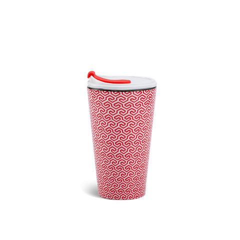  Ly sứ dưỡng sinh 0.48 L (K1) + nắp ống hút - Dưỡng Sinh - Red Karakusa (LTF) 