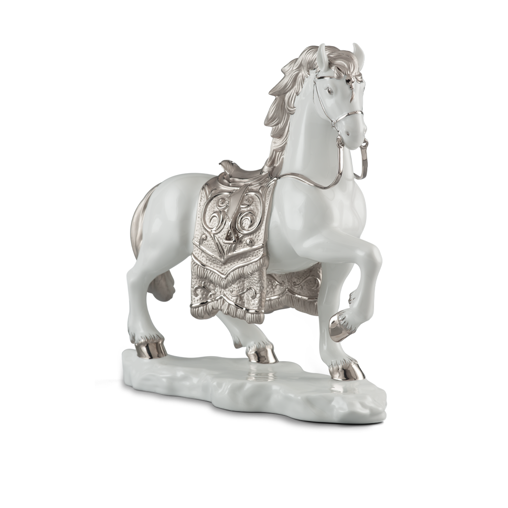 Ngựa hoàng gia 36.5 cm - tượng - trang trí bạch kim