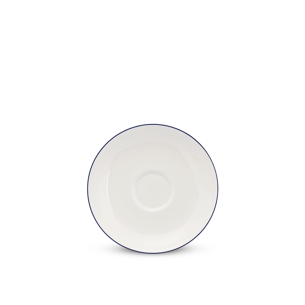 Dĩa lót - camellia - chỉ xanh dương