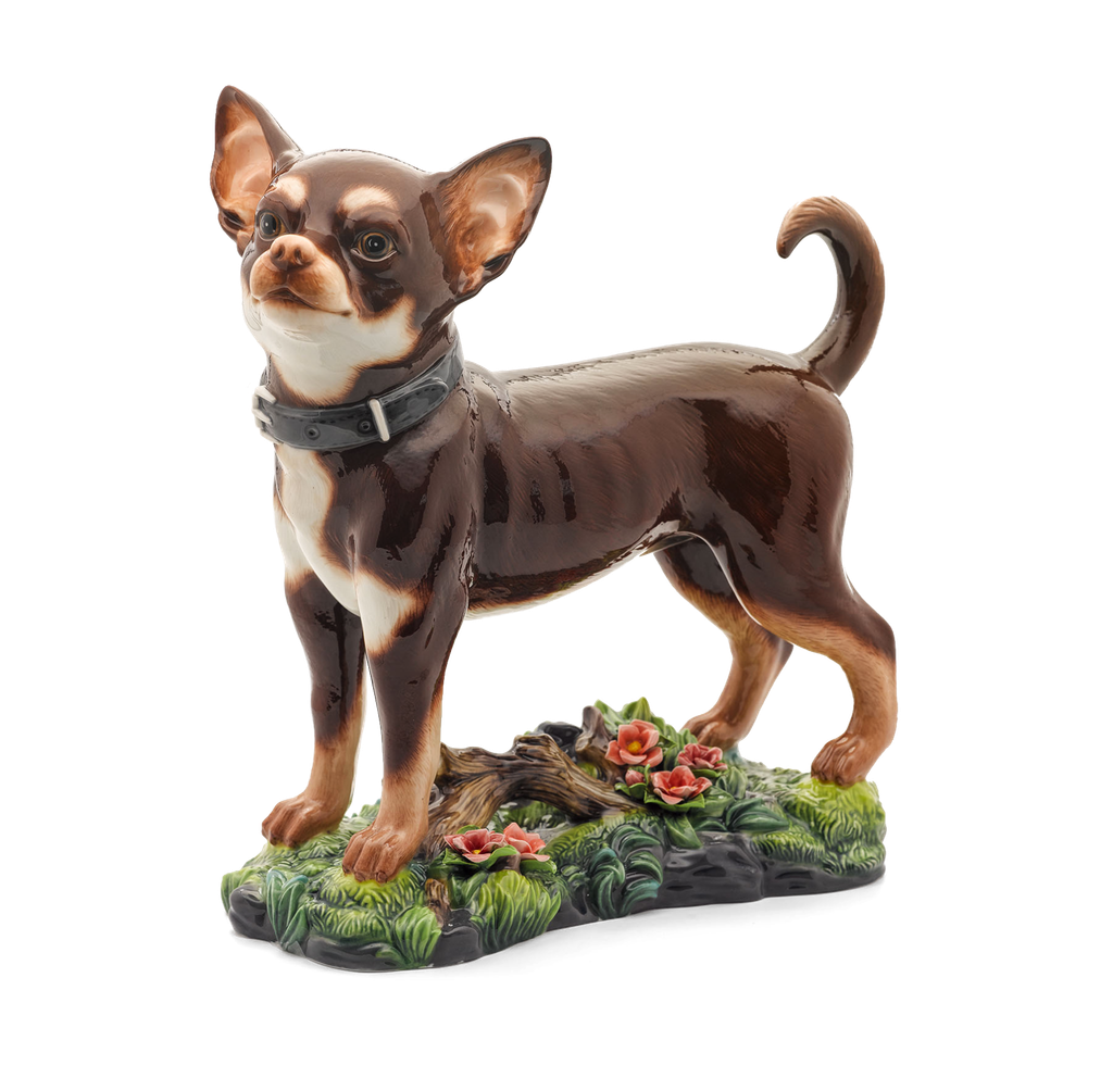 [GT] Chó Chi Hua Hua 28.5 cm - Tượng - Nâu