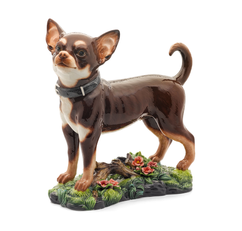  [GT] Chó Chi Hua Hua 28.5 cm - Tượng - Nâu 