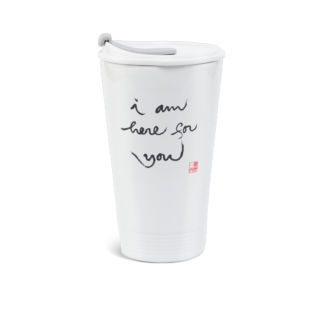 Ly sứ dưỡng sinh 0.48 L + nắp ống hút (K1) - Dưỡng Sinh - I am here for you