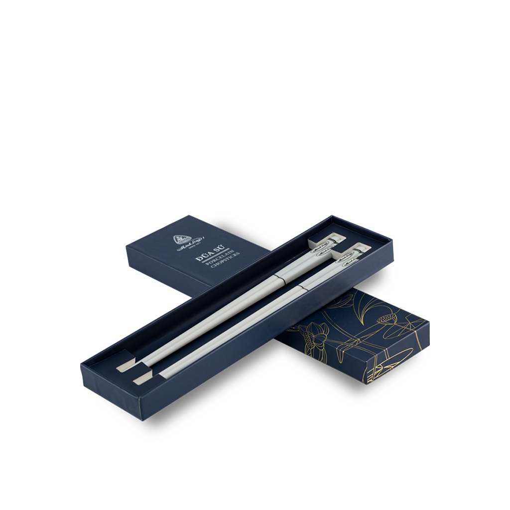 Đũa sứ dưỡng sinh 24.4 cm (2đôi/HQ) - Dưỡng sinh IFP – Màu Xám Pastel