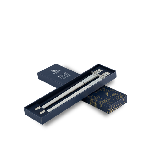  Đũa sứ dưỡng sinh 24.4 cm (2đôi/HQ) - Dưỡng sinh IFP – Màu Xám Pastel 