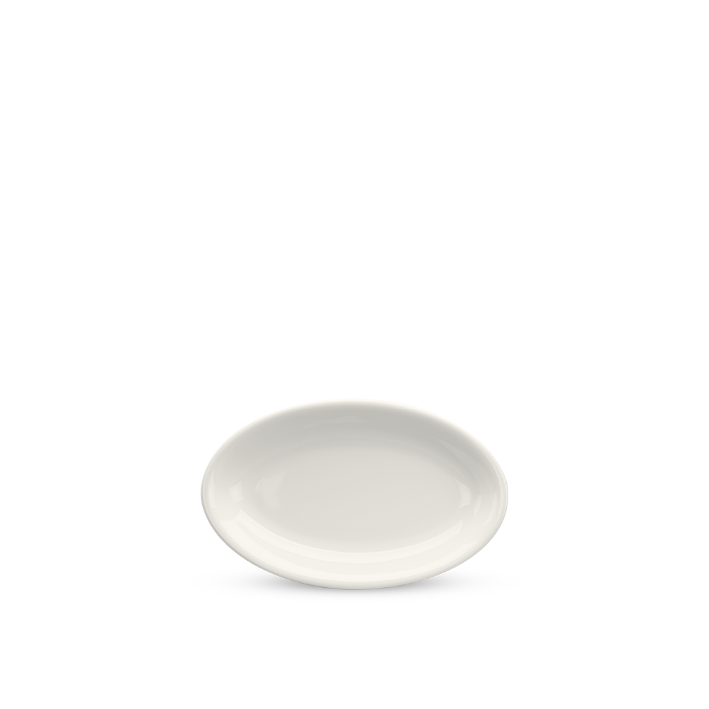 Dĩa oval ảo 25 cm - daisy lys - trắng ngà