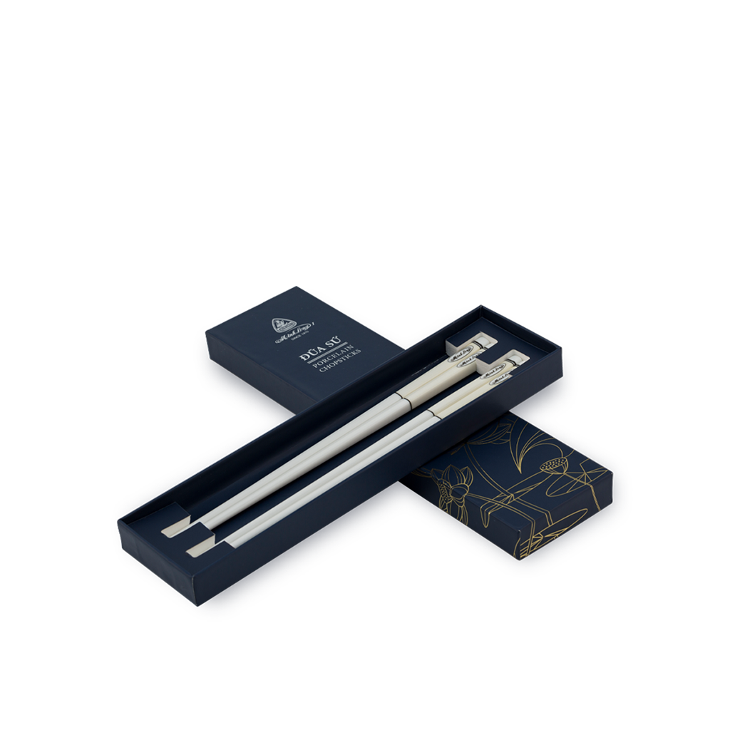 Đũa sứ dưỡng sinh 24.4 cm (2đôi/HQ) - Dưỡng sinh IFP – Màu Vàng Pastel