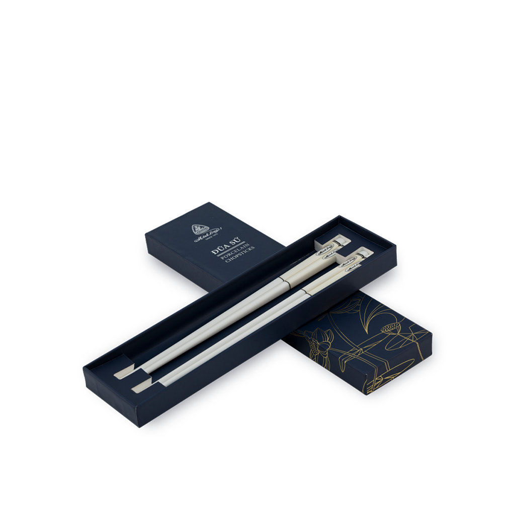 Đũa sứ dưỡng sinh 24.4 cm (2đôi/HQ) - Dưỡng sinh IFP – Màu Vàng Pastel