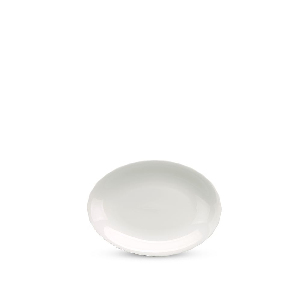 Dĩa oval 28 cm - Mẫu Đơn IFP - Trắng Ngà