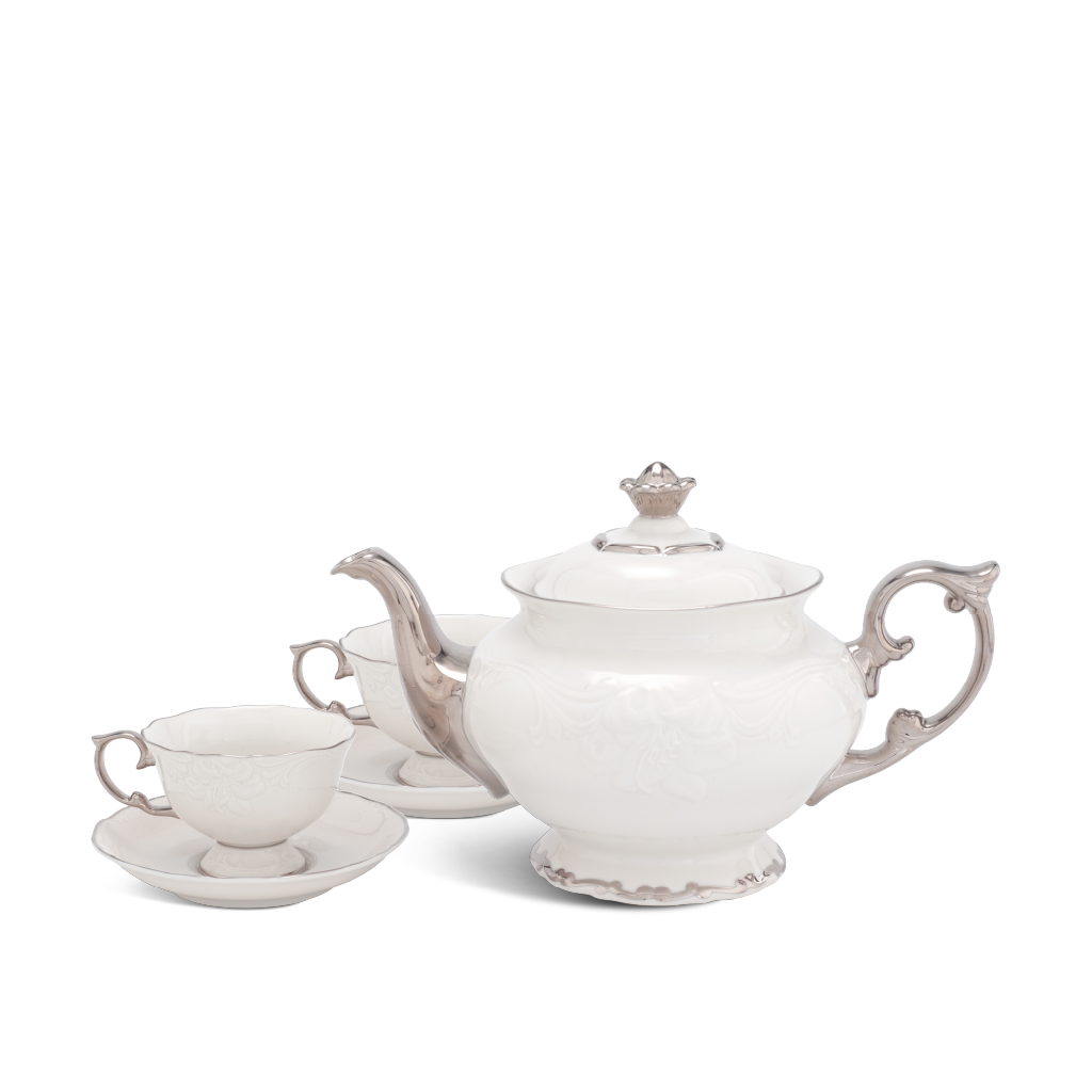 Bộ trà 0.8 L - Đài Các IFP - Chỉ Bạch Kim