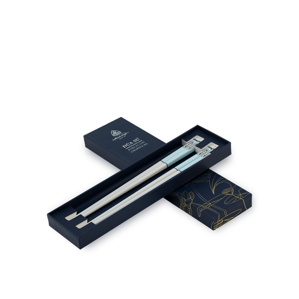 Đũa sứ dưỡng sinh 24.4 cm (2đôi/HQ) - Dưỡng sinh IFP – Màu Xanh Dương Pastel