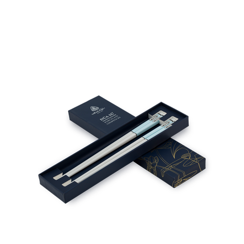  Đũa sứ dưỡng sinh 24.4 cm (2đôi/HQ) - Dưỡng sinh IFP – Màu Xanh Dương Pastel 