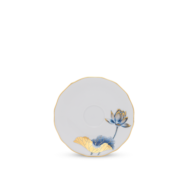 Dĩa lót tách 13 cm - Mẫu Đơn - Tịnh Tâm Vàng