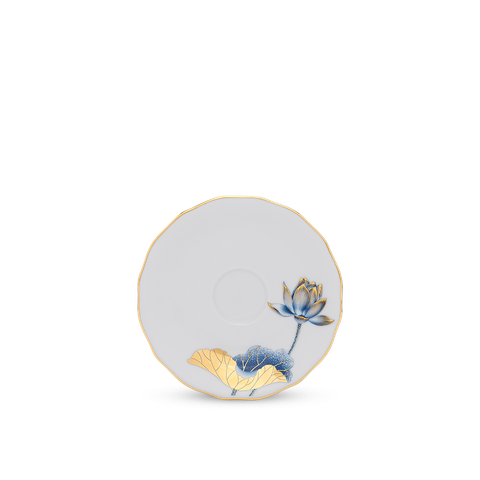  Dĩa lót tách 13 cm - Mẫu Đơn - Tịnh Tâm Vàng 