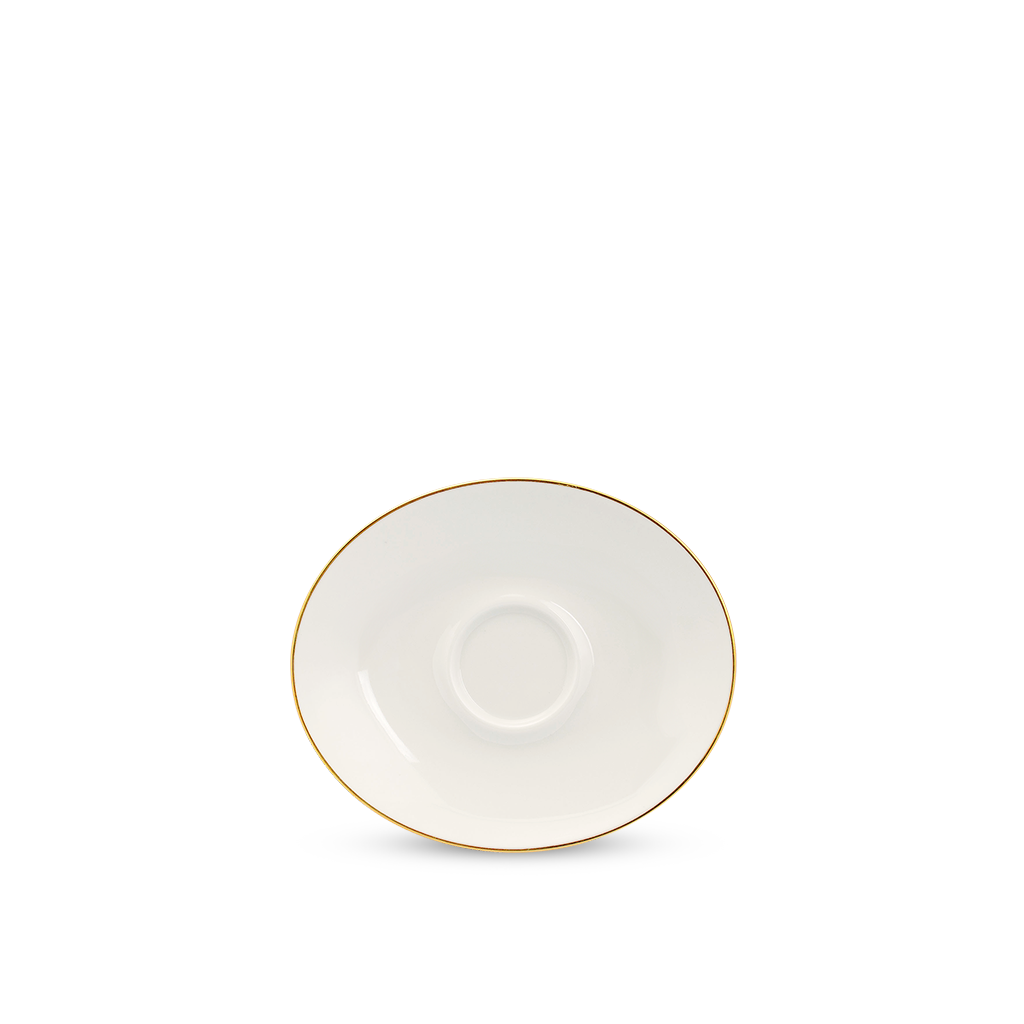 Dĩa lót oval 12.5 cm - anna - chỉ vàng