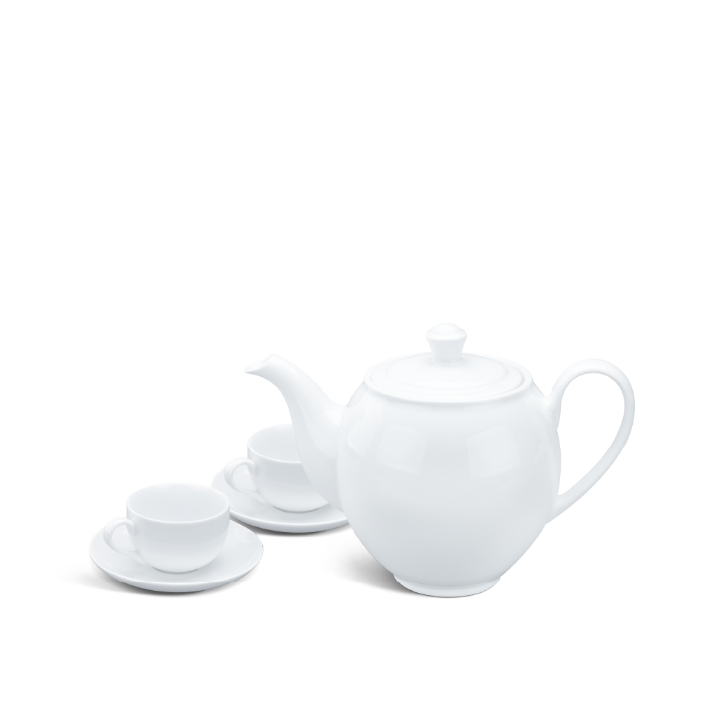Bộ trà 0.8 L - Camellia - Trắng