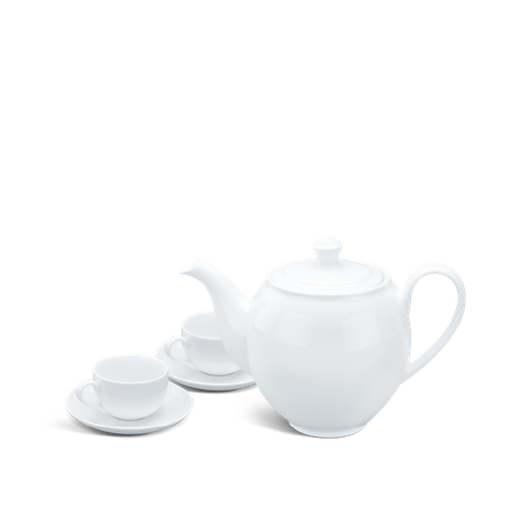  Bộ trà 0.8 L - Camellia - Trắng 