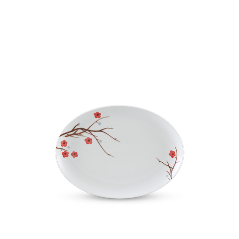  Dĩa elip 32 cm - Camellia - Hồng Mai 