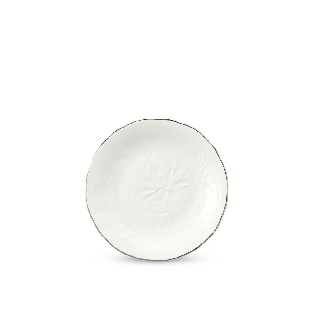 Dĩa tròn 22 cm - Sen IFP - Chỉ Bạch Kim