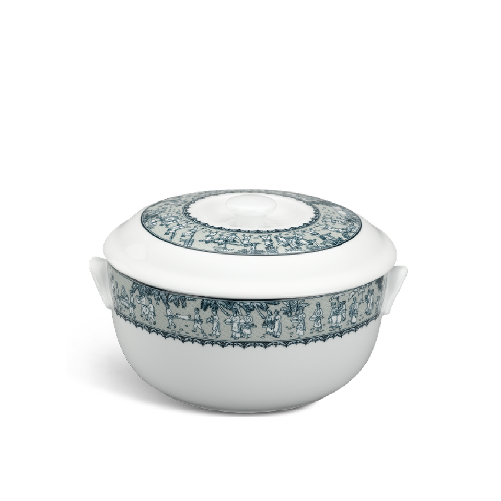 Thố + nắp - Jasmine - Vinh Quy Nhạt