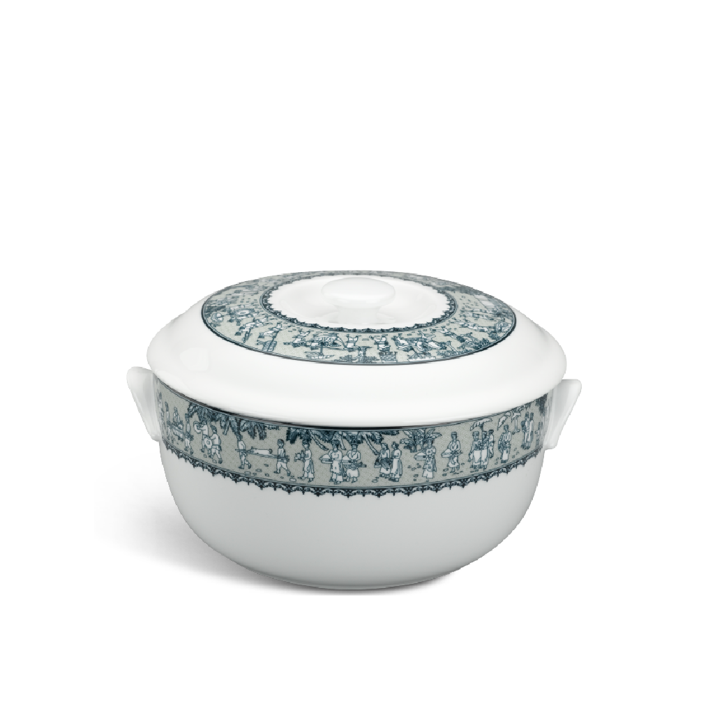 Thố + nắp - Jasmine - Vinh Quy Nhạt