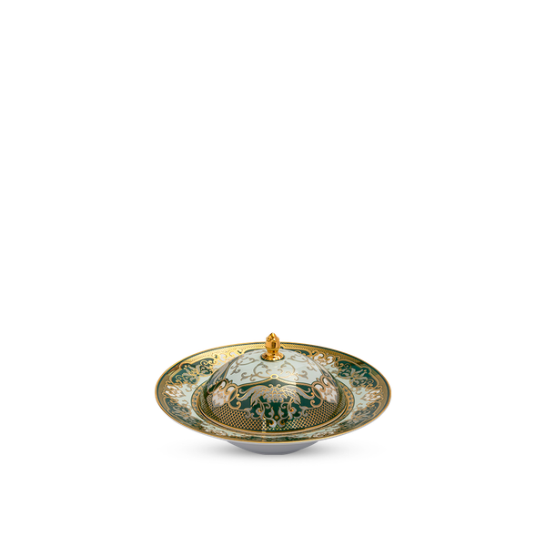 Dĩa vành sâu 25 cm + nắp - Hoàng Cung - Sen Ngọc Bích