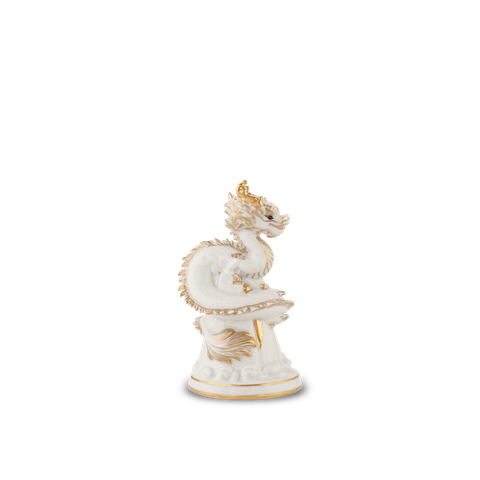 Tượng rồng Long Phù Đại Khánh 13.5 cm - Màu Trắng 