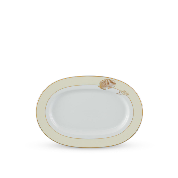 Dĩa oval 32 cm - Camellia - Hương Biển Kem