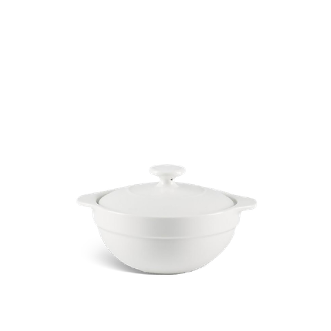  Thố cá nhân cạn Luna 0.3L + nắp - Misc Assortment - Trắng 