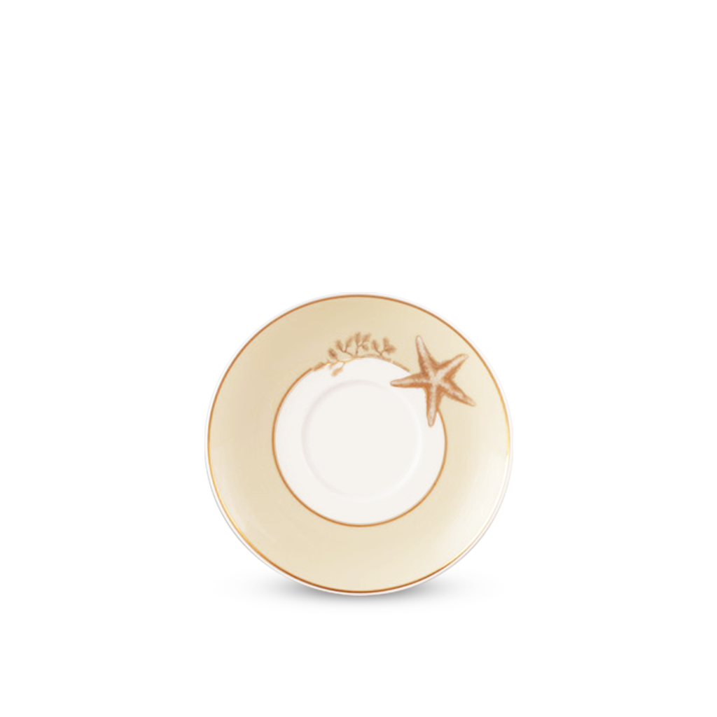 Dĩa lót chén 14.4 cm - camellia - hương biển kem