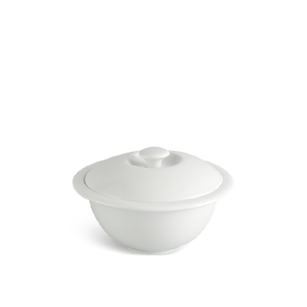 Thố vành 12 cm + nắp - Jasmine - Trắng