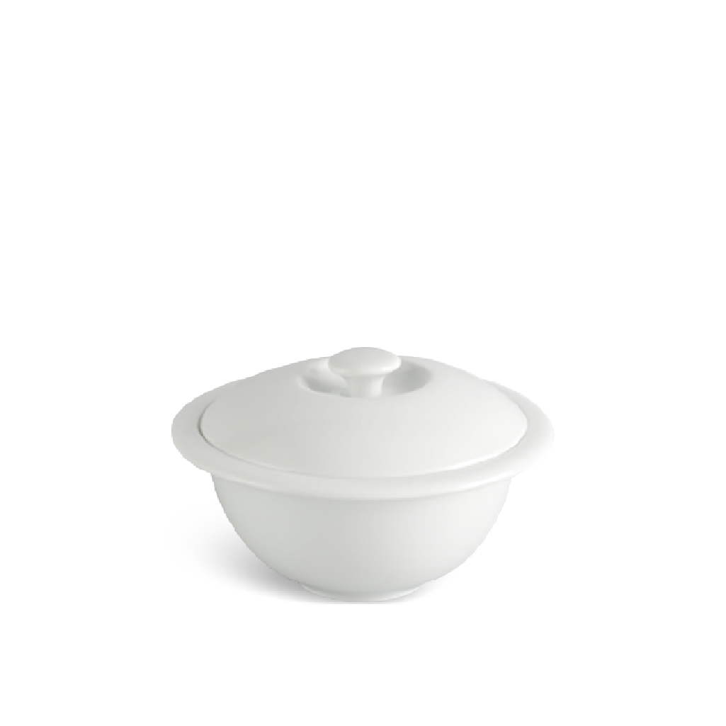 Thố vành 12 cm + nắp - Jasmine - Trắng