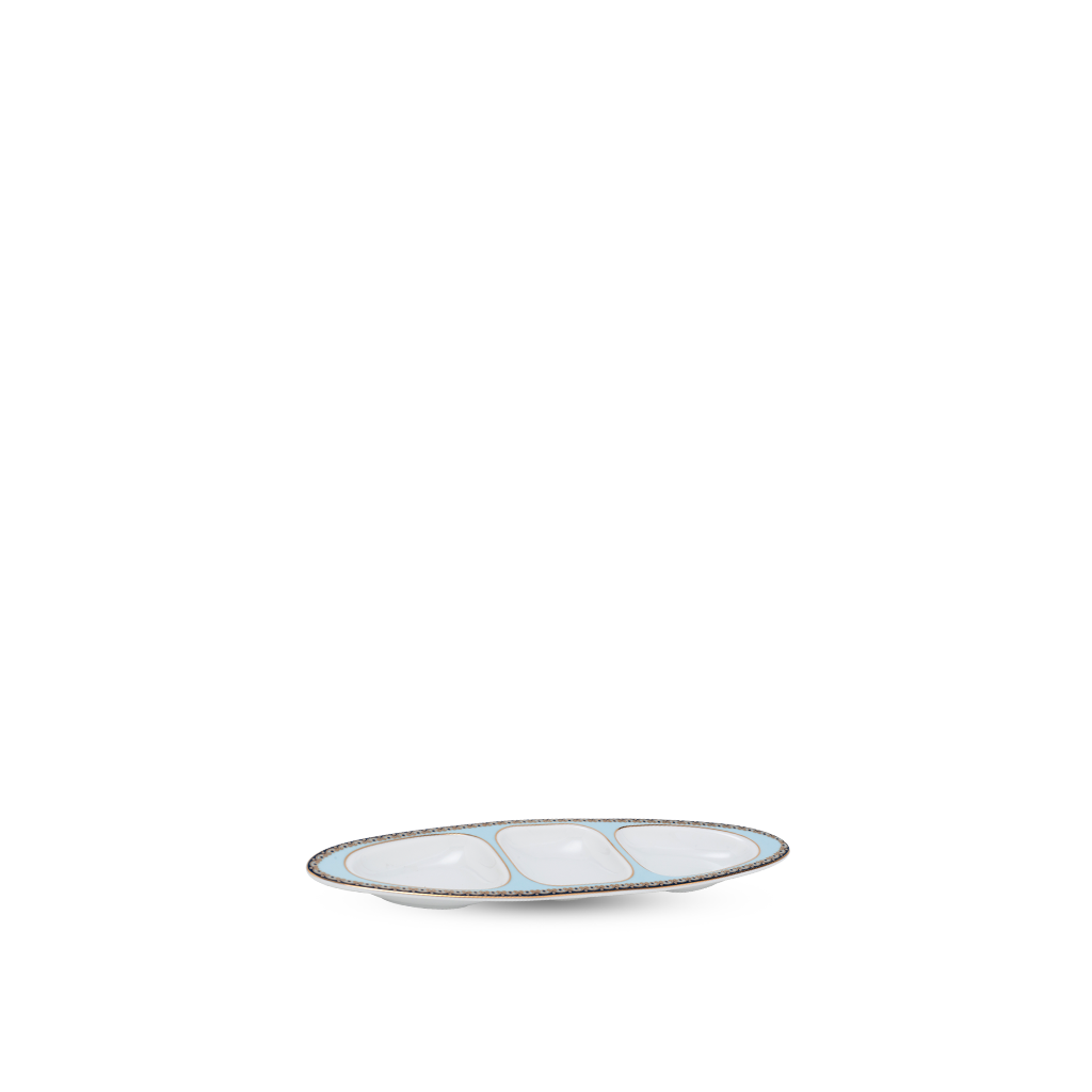 Dĩa oval ba ngăn 28cm - Misc Assortment - Kim Ngọc