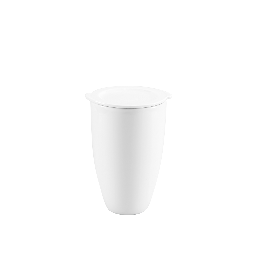 Ly sứ dưỡng sinh 0.48 L (K3) + nắp thường - Dưỡng Sinh - Trắng