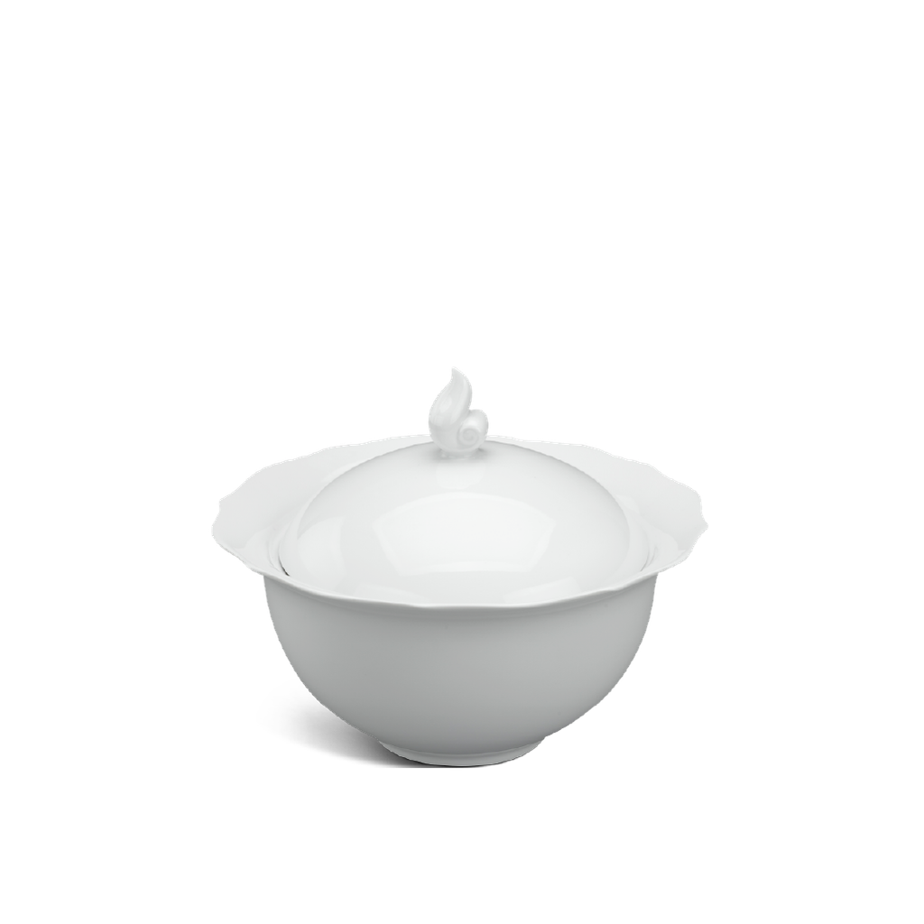 Thố + nắp - Mẫu Đơn IFP - Trắng Ngà