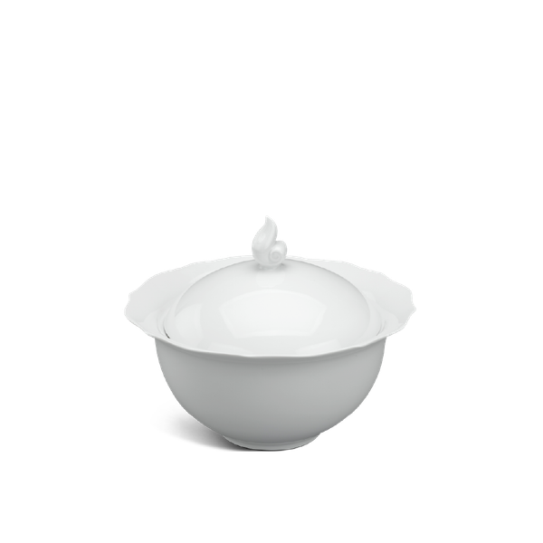 Thố + nắp - Mẫu Đơn IFP - Trắng Ngà