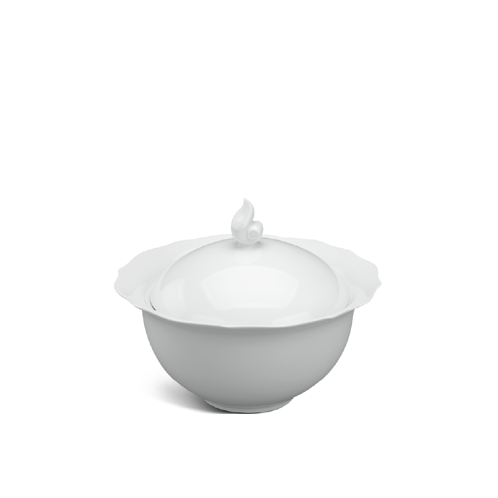 Thố + nắp - Mẫu Đơn IFP - Trắng Ngà