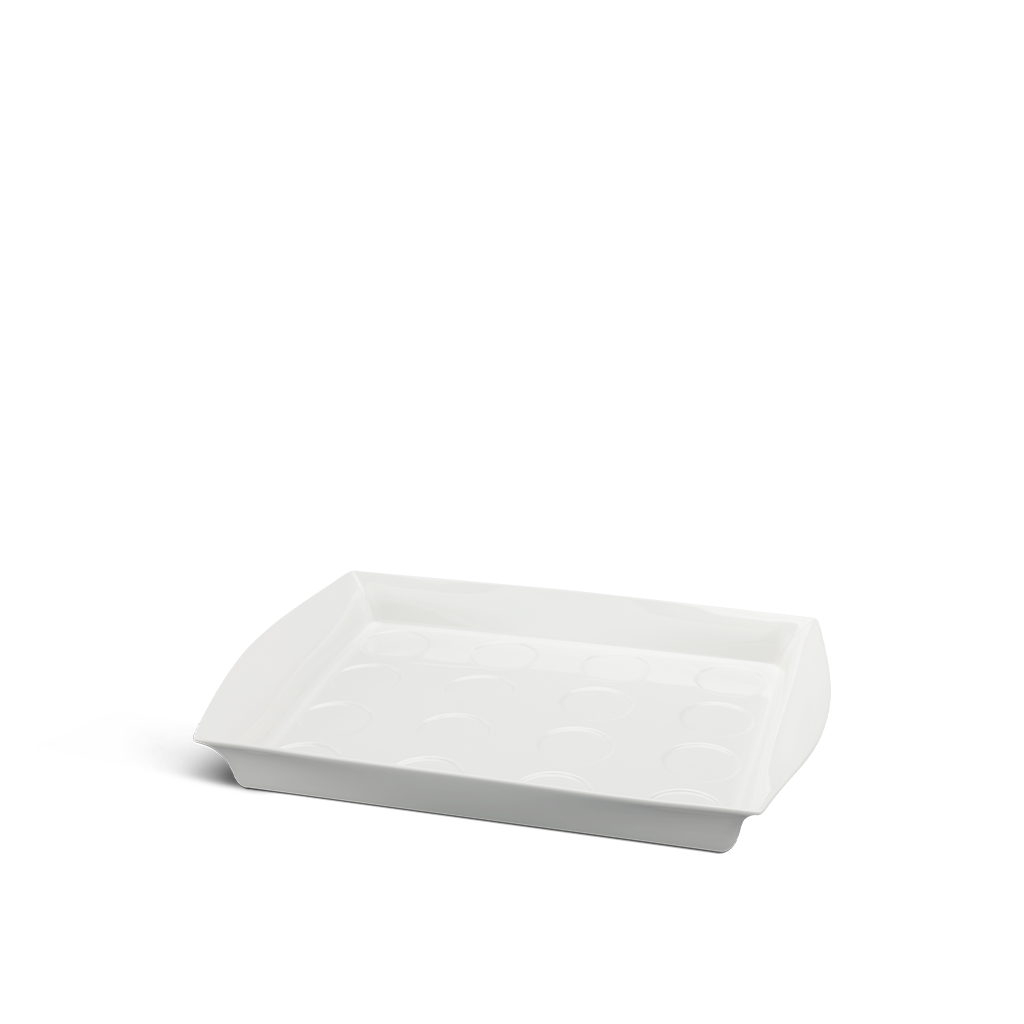 Khay chữ nhật ô tròn 43 x 30.5 cm - Misc Assortment Lys - Trắng Ngà