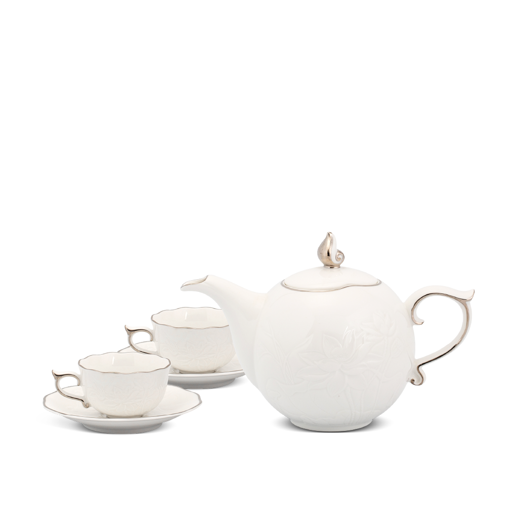 Bộ trà 0.7 L - Sen IFP - Chỉ Bạch Kim