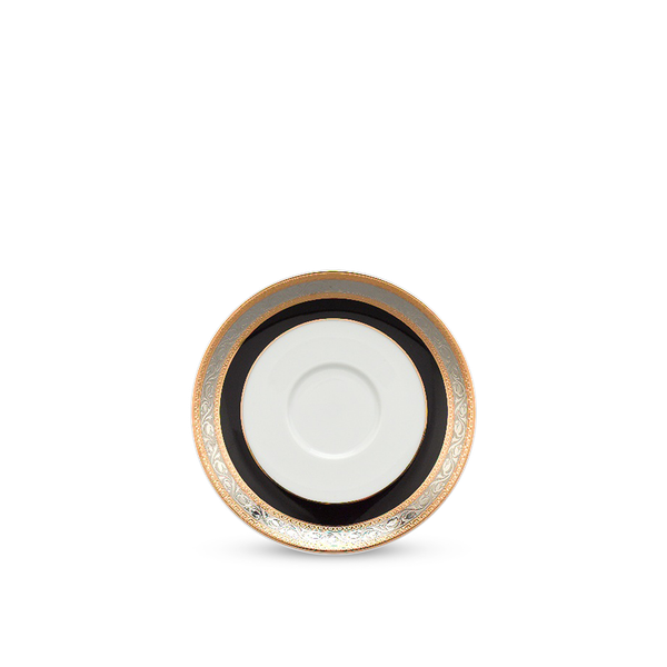 Dĩa lót chén 15 cm - Jasmine - Hoa Hồng Đen khắc nổi